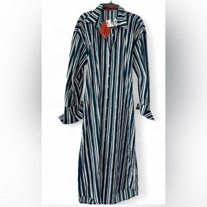 Simon Miller Blue and White Long Sleeve Dress